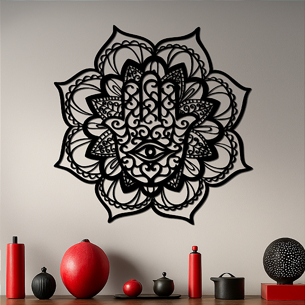 Mandala Flor Mão de Fátima