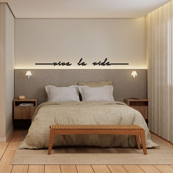 PROMOÇÃO - Frase de Parede em Lettering - MDF Premium | Viva La Vida