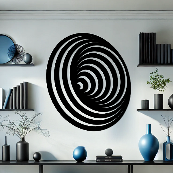 OFERTA - Escultura de Parede em MDF – Arte Abstrata e Geométrica | Vórtice