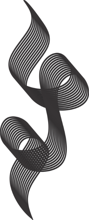 PROMOÇÃO - Escultura de Parede em MDF – Abstrata Fluída | Entrelaços - Fita Abstrata