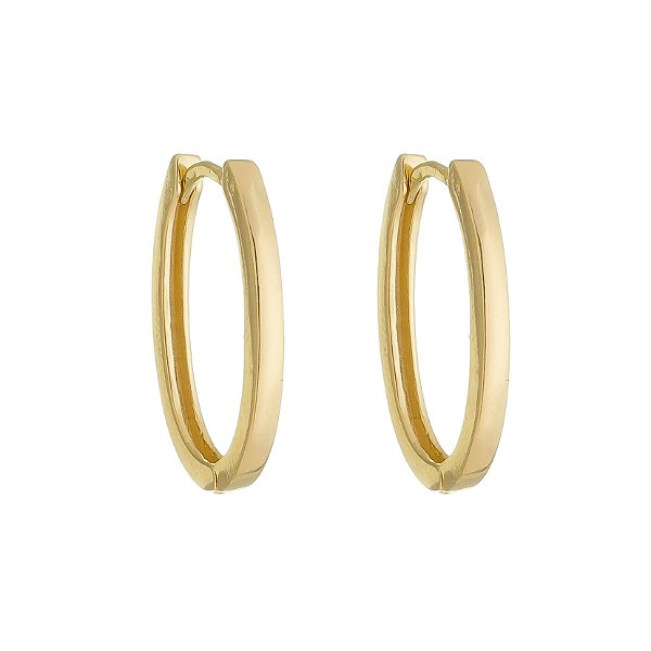 Argola Lisa Oval Dourada 20