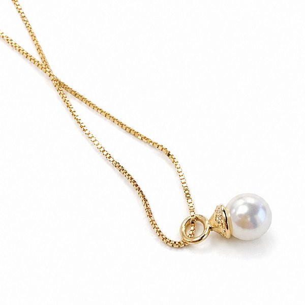 Colar Pingente Pérola Dourado
