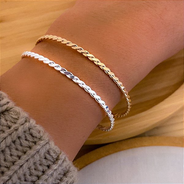 Pulseira Bracelete Trançado