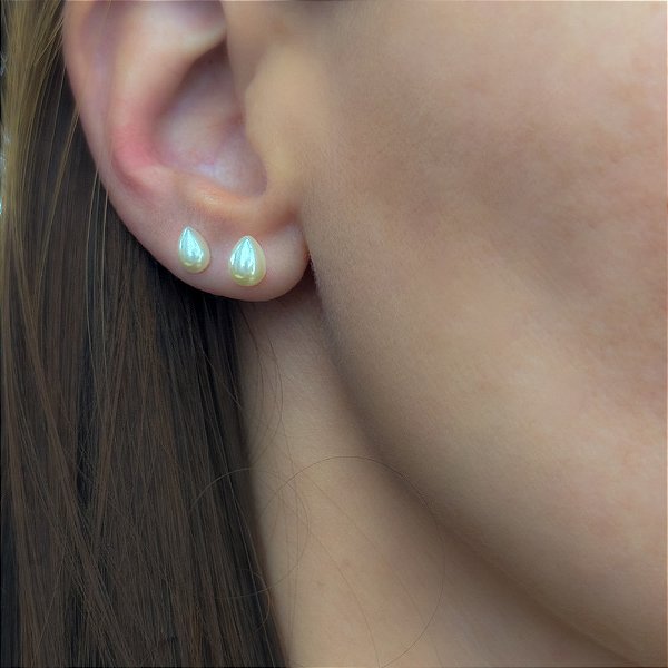 Brinco Mini Gota Pérola