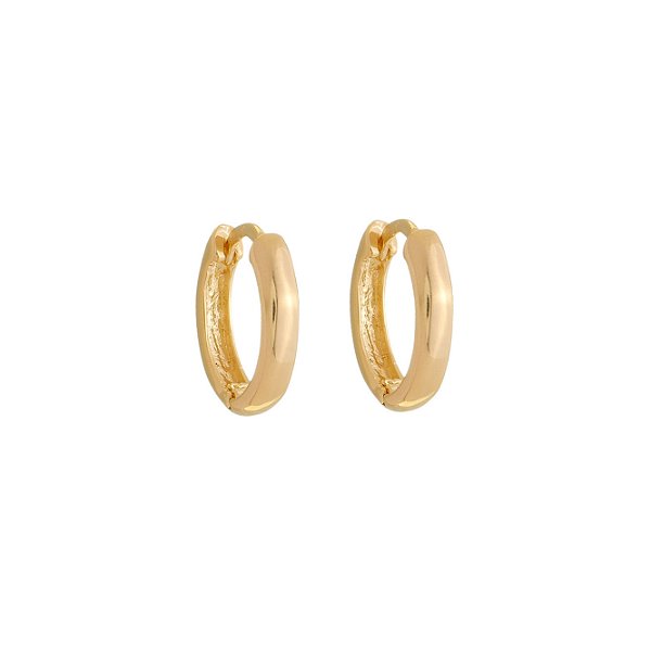 Argola Lisa Oval Dourada 09