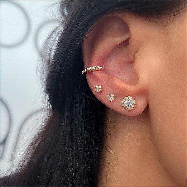 Brinco Cravejado Lorena Dourado