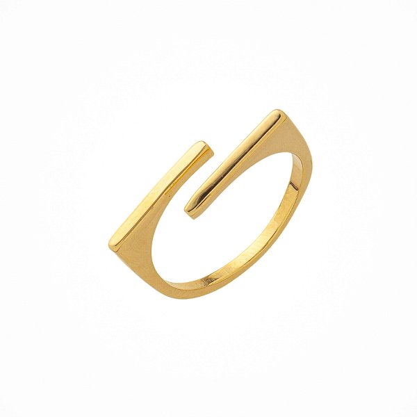 Anel Ibiza Regulável Banho Ouro 18k - Veste do número 12 ao 23