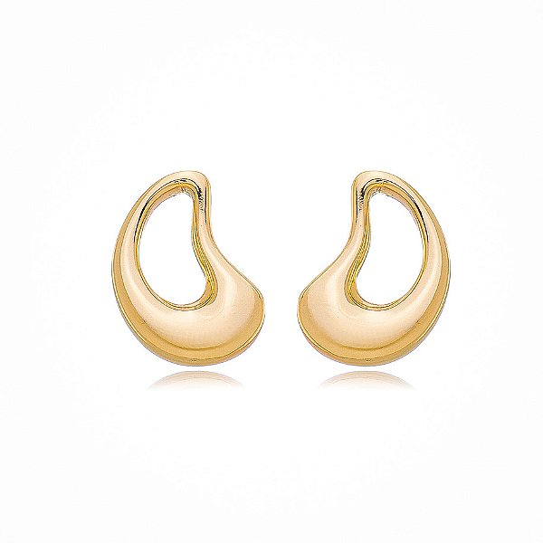 Brinco All Day Orgânico Banho Ouro 18k