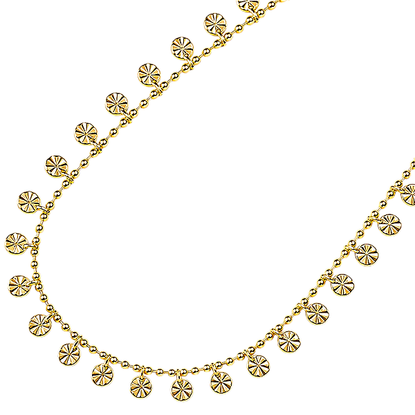 Colar Menina Encantada Banho Ouro 18k