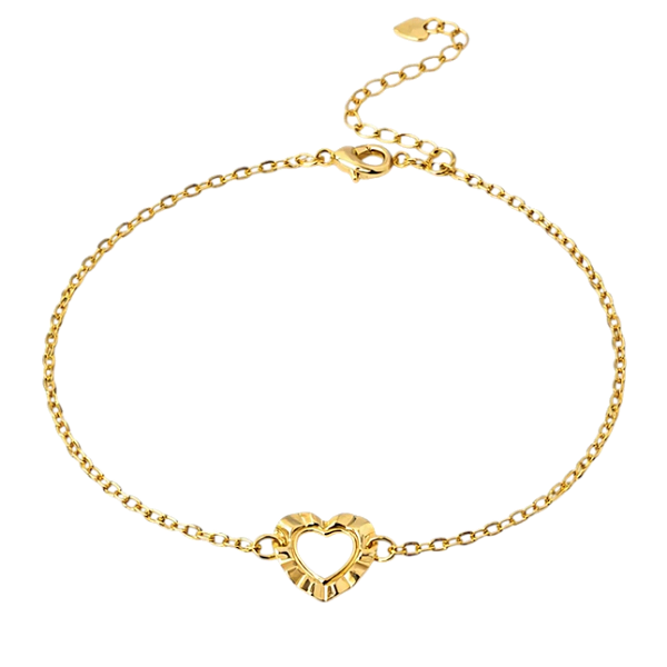 Pulseira Coração Anna Banho Ouro 18k