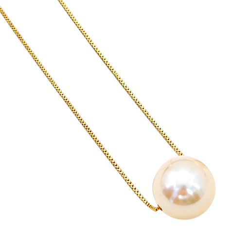 Colar Pérola Maldivas Banho Ouro 18k