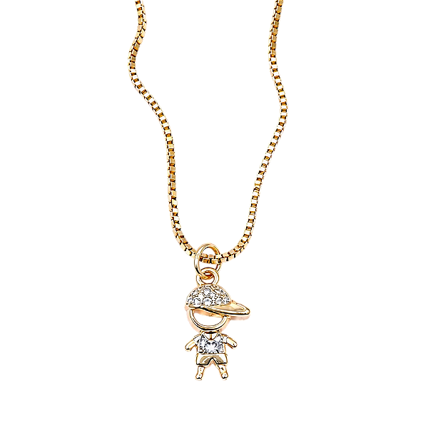 Colar Mãe de Menino - Banho 12 Camadas Ouro 18k