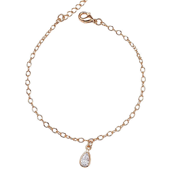 Pulseira Gota de Zircônia - Banho 12 Camadas Ouro 18k