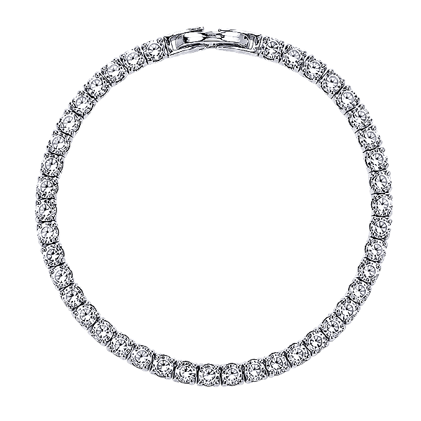 Pulseira Riviera Zircônia 3mm Prata