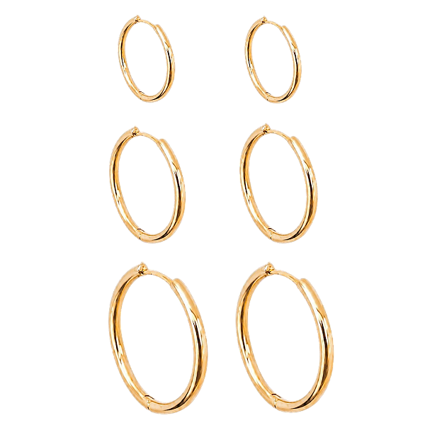 Argola Lisa Redonha Slim - Banho 12 Camadas Ouro 18k - Tamanhos vendidos separadamente