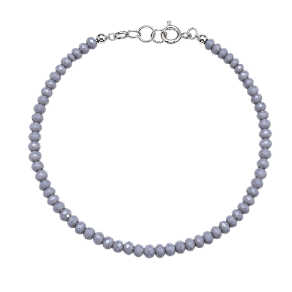Pulseira Cristal Grey Prata