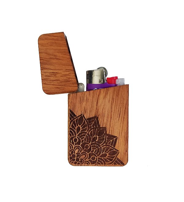 Case Isqueiro - Porta isqueiro - WOOD BURNING