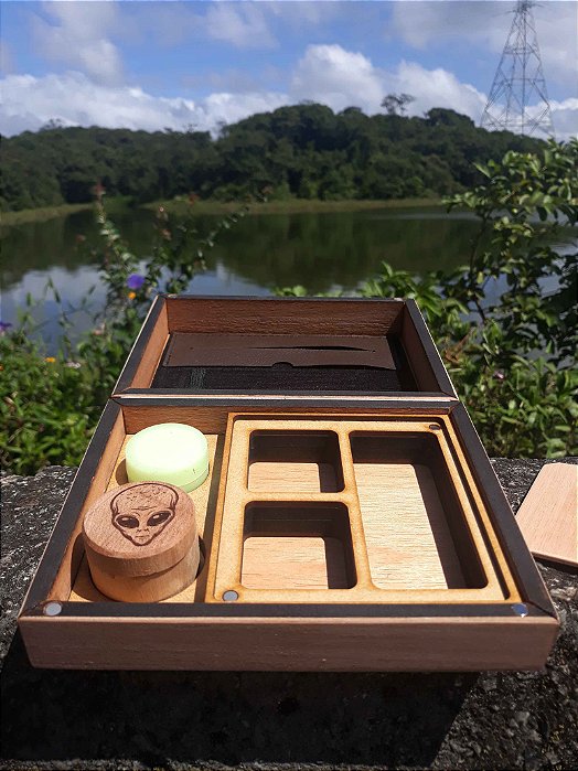 Rolling Box - Caixa organizadora de madeira - Wood Burning