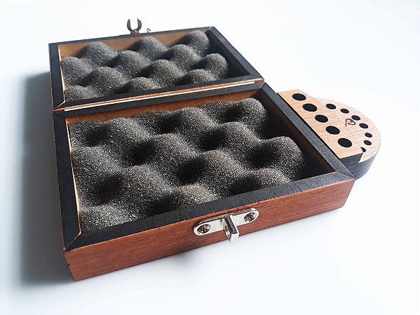 Mini Box Glass - Caixa para guardar vidro - Wood Burning