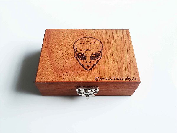 Mini Box - Caixa Organizadora - Estojo - WOOD BURNING