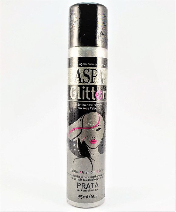 Aspa Color Hair Spray C/ Glitter Prata