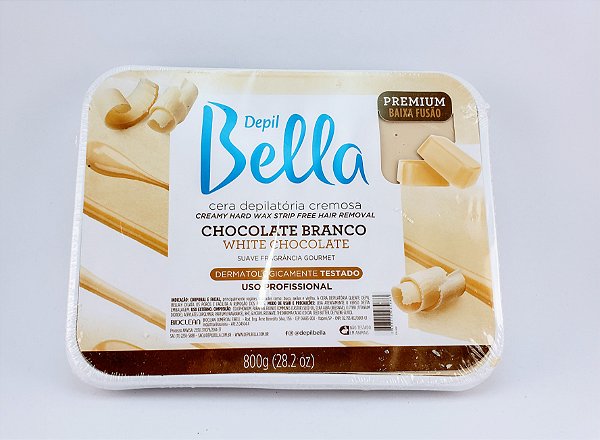 DEPILBELLA  CERA CHOCOLATE BRANCO  800G - PA0491
