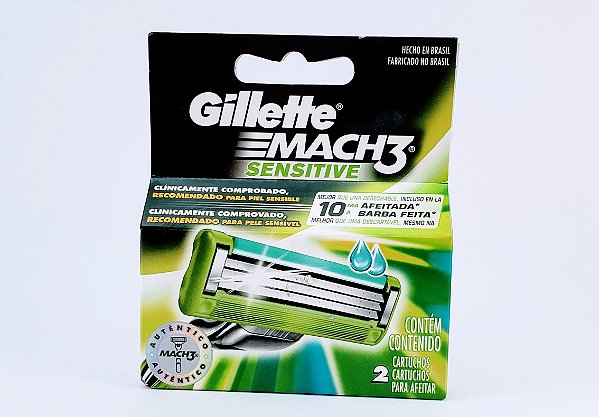 Carga Gillette Mach3 C/2 Sensitive
