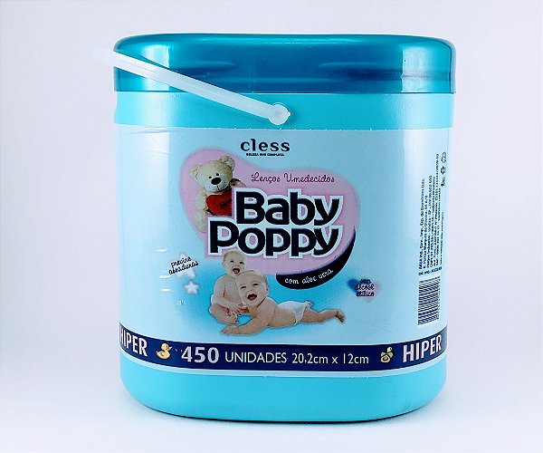 Baby Poppy Lenco Umedecido 450 Un Azul