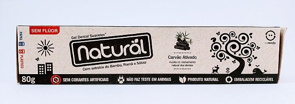 Natural Gel Dental C/Carvao Ativado Natural