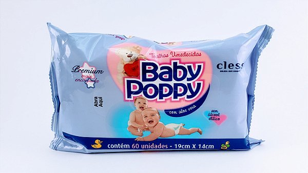 Baby Poppy Toalha Umidec C/60