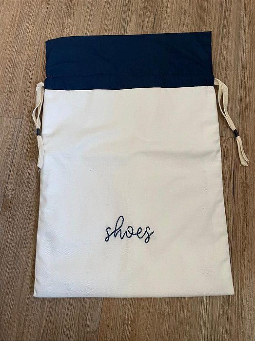 Saco de Sapato Azul Marinho