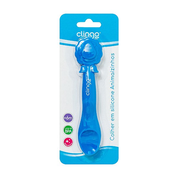 Colher em Silicone Premium Leão Azul - Clingo
