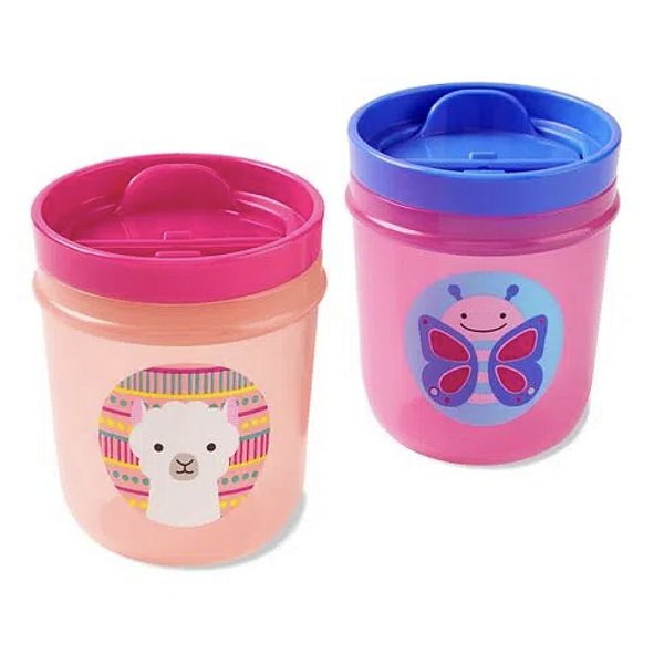 Kit com 2 Copos Zoo Ilhama e Borboleta - Skip Hop