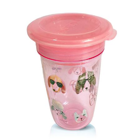 Copo Tritan 360° Cachorro Rosa 300ml - Nuby