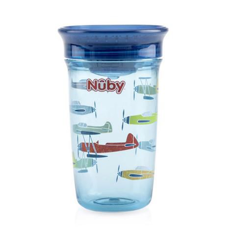 Copo Tritan 360° Aviões Azul 300ml - Nuby
