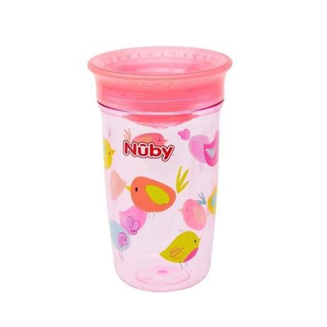 Copo Tritan 360° Pássaros Rosa 300ml - Nuby