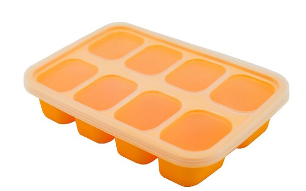 Porta Papinha em Silicone com 8 Girafa Amarelo - Marcus & Marcus