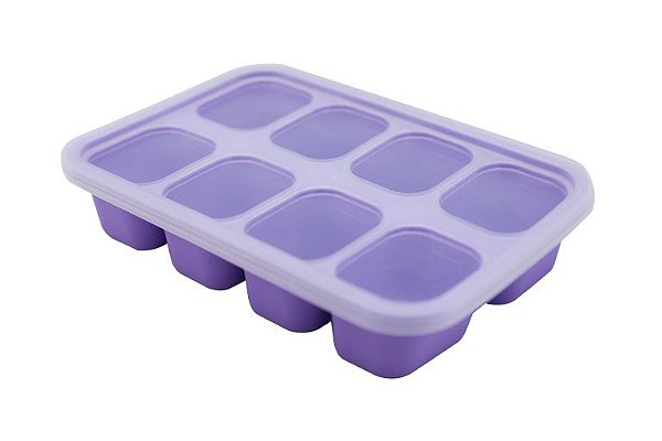 Porta Papinha em Silicone com 8 Baleia Lilás - Marcus & Marcus