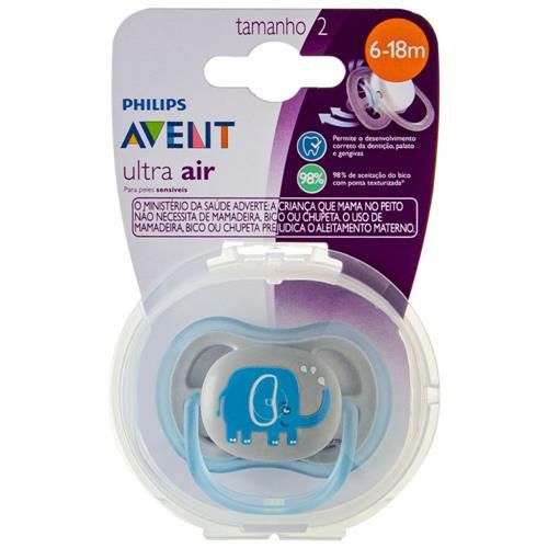 Chupeta Ultra Air 6 -18 Meses Elefante SCF086/78 - Avent