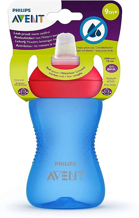 Copo com Bico Macio Azul/Vermelho 300ml SCF802/01 - Avent