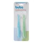 Kit Colher Anatômica em Silicone Azul e Verde - Buba