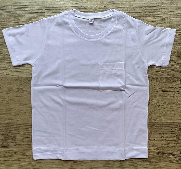 Camiseta com bolso - Branca