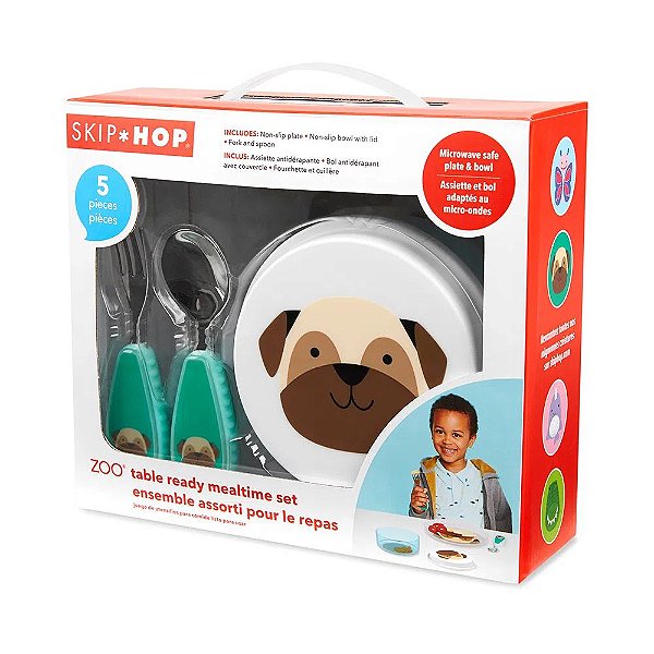 Kit de Alimentação Zoo Cachorro Pug - Skip Hop