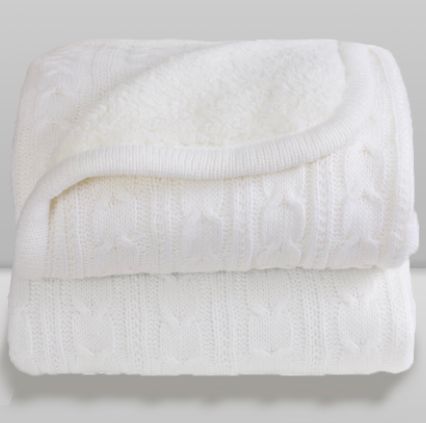 Cobertor 1,00 x 0,75 Laço Sherpa Off White