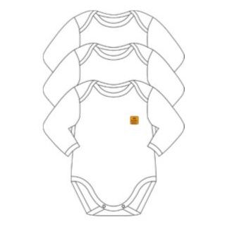 Kit 3 Body Manga Longa Branco