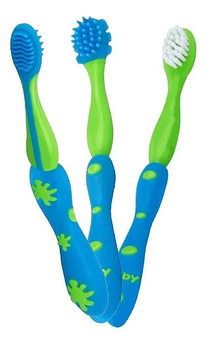 Kit de Cuidado Oral Sistema 3 Estágios Azul - Nuby