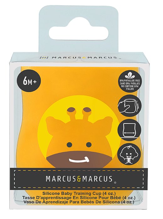 Copo Anatômico em Silicone 120ml Girafa Amarelo - Marcus & Marcus