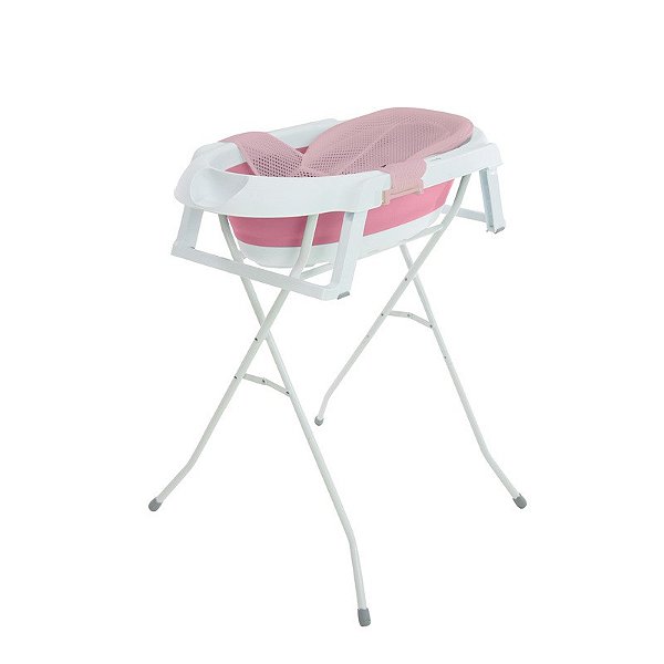 Banheira Smile 2 em 1 Pink com Suporte - Safety 1st