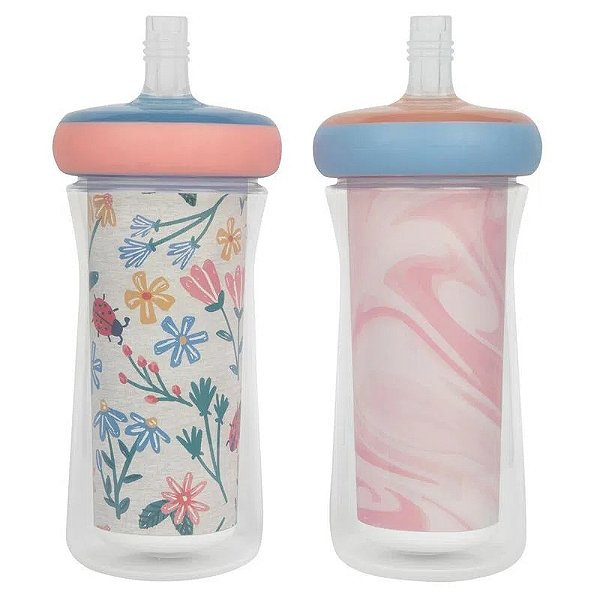 Copos Infantil Térmico com Canudo Jardim 266ml (2UN) - The First Years