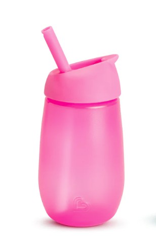 Copo com Canudo Simples Clean Rosa - Munchkin
